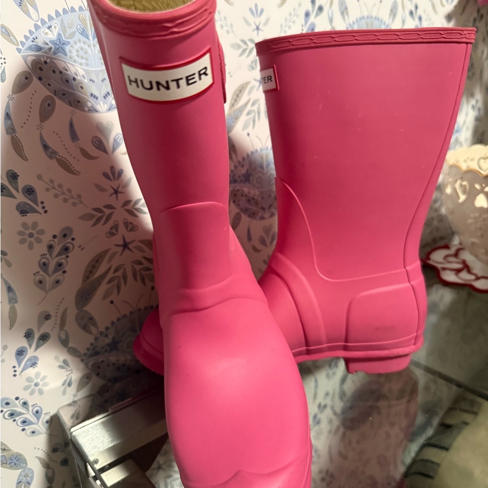 Hunter Pink Short Rain Boots